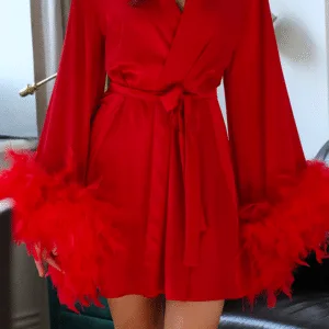 халат з пір'ям