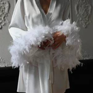 халат з пір'ям